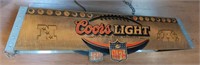 Coors Light NFL Flourescent Pool Table Light
