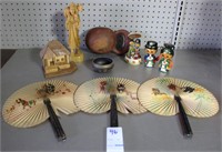 Mokugyo Drum Asian Fans Carved Statues & Figures