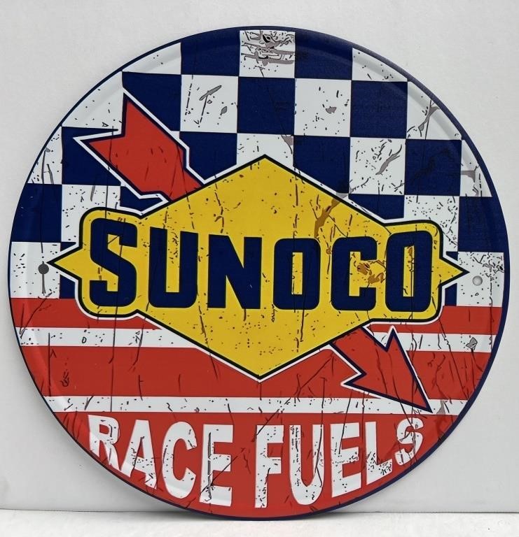 Reproduction Sunoco Race Fuels Metal Sign