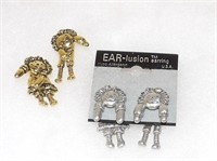 Ear-Lusion Ragged Ann & Andy Earrings