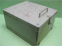 12X14X7.5 Metal Lockable Storage Box With Handle