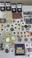 Assorted vintage coins -