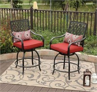 Sophia & William Outdoor Swivel Bar Stools Set o