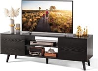 WLIVE TV Stand for 55 60 inch TV  Relief Black