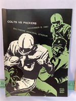 Baltimore Colts vs GB Packers Nov 5 1961 program