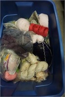 Storage Tote with Yarn
