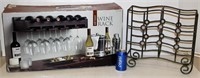 NIB Wood Wall Wine Rack & Wire Counter Top