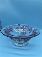 Crystal Bowl With Dogwood Design