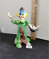 Paper Mache Clown Figurine