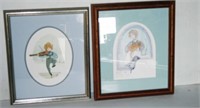 2 Framed & Matted P. Buckley Moss Prints