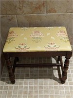 Embroidered Vanity Bench