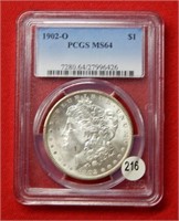 1902 O Morgan Silver Dollar PCGS MS64
