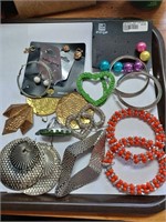 Lot of Costume Earrings and One Ring