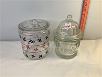 Glass Cookie/Candy Jars w/Lids