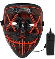 $67 Led Light Up Mask Red