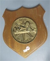 USS Flasher plaque. Measures: 12" L x 10" W.
