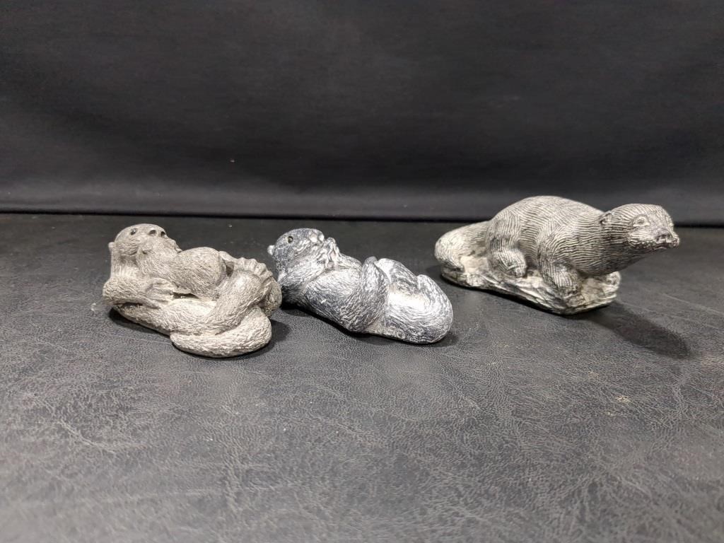 Wolf Original Soapstone Otter sculptures