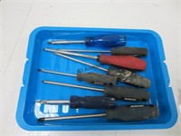 Tray Lot Of Screwdrivers