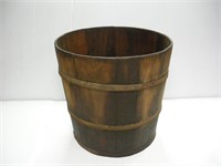 Vintage Wooden Wash Bucket  16x15 inches