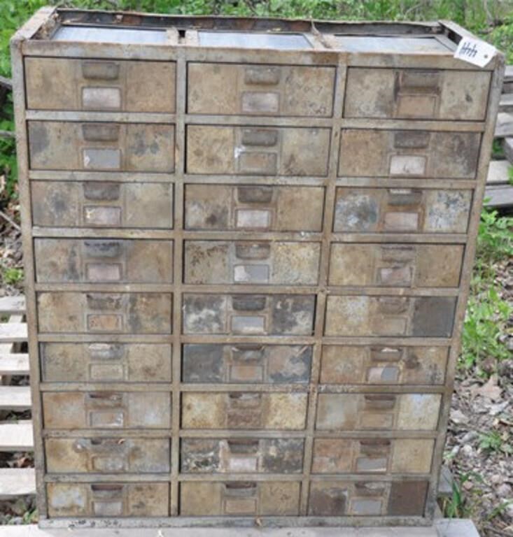 Metal 27-compartment storage bin