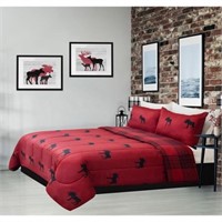 Comforter 3PC Set K Heathered Moose (King) -