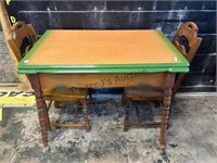 Antique Metal Top Table & Chairs