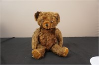 Antique Dark Brown Mohair Bear with Glass Eyes