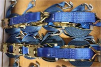 8 - 2" RATCHET BINDERS & 30' STRAPS - AS NEW