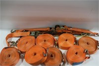 5 - 2" RATCHET BINDERS & 30' STRAPS - AS NEW