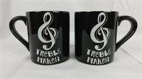 Pair of 'Treble Maker' mugs