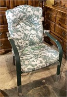 Brand new metal patio armchair with cushion