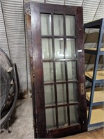 (2) Vintage Glass & Wood Doors