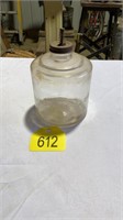 Antique glass kerosene stove jar