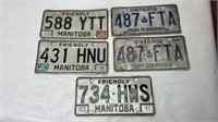 Manitoba Ontario license plate lot