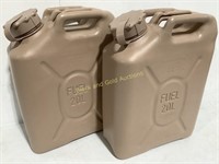 (2) NEW U.S. Military 20L Gas Canisters