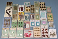 (32) Original Vintage Button Card Sets