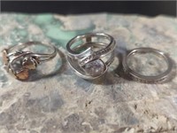 Sterling Silver Women's Rings (sizes in photos)
