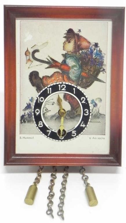 B.HUMMEL 'BOY WITH FLOWERS' SMALL WALL CLOCK