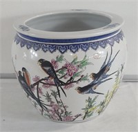 Chinese hand-painted  porcelain fishbowl