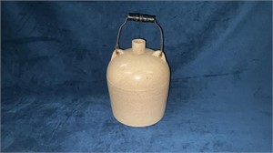 Stoneware Pottery Jug with Wooden Handle
