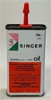 GOOD SINGER SEWING MACHINE OIL ADVERTISING CAN
