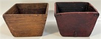 TWO GOOD WOODEN ORIENTAL PLANTERS W AGE