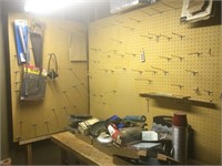 Contents of corner-basement-NO BENCH OR PEG BOARD