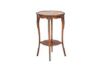 SMALL FRENCH SIDE TABLE WITH ONYX TOP