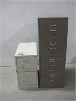 Two Metal File Cabinets See Info