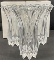 3pc JG Cristal Durand Calliope Vases