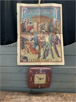 GENERAL ELECTRIC CLOCK AND EARLY ADVERTISEMENT