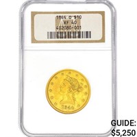 1844-O $10 Gold Eagle NGC XF40