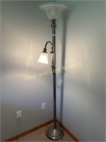 Glass Shaded Floor Lamp