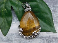 TIGERS EYE PENDANT ROCK STONE LAPIDARY SPECIMEN